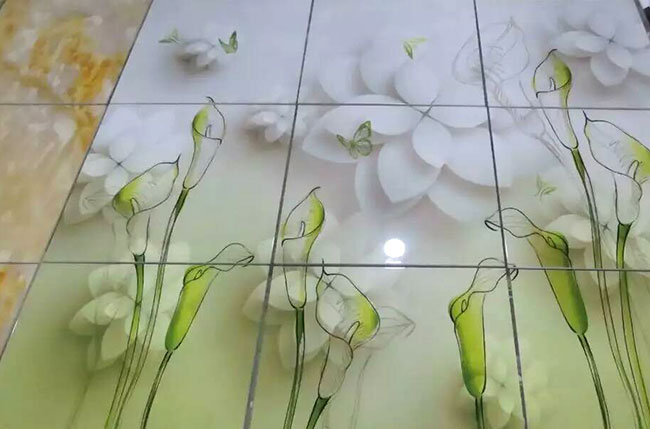 手机拍摄岗石转印机转印草本植物花朵效果